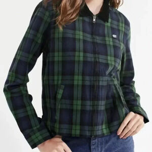 The Limited Western Wool Plaid Jacket Coat Full Zip Medium Adjustable